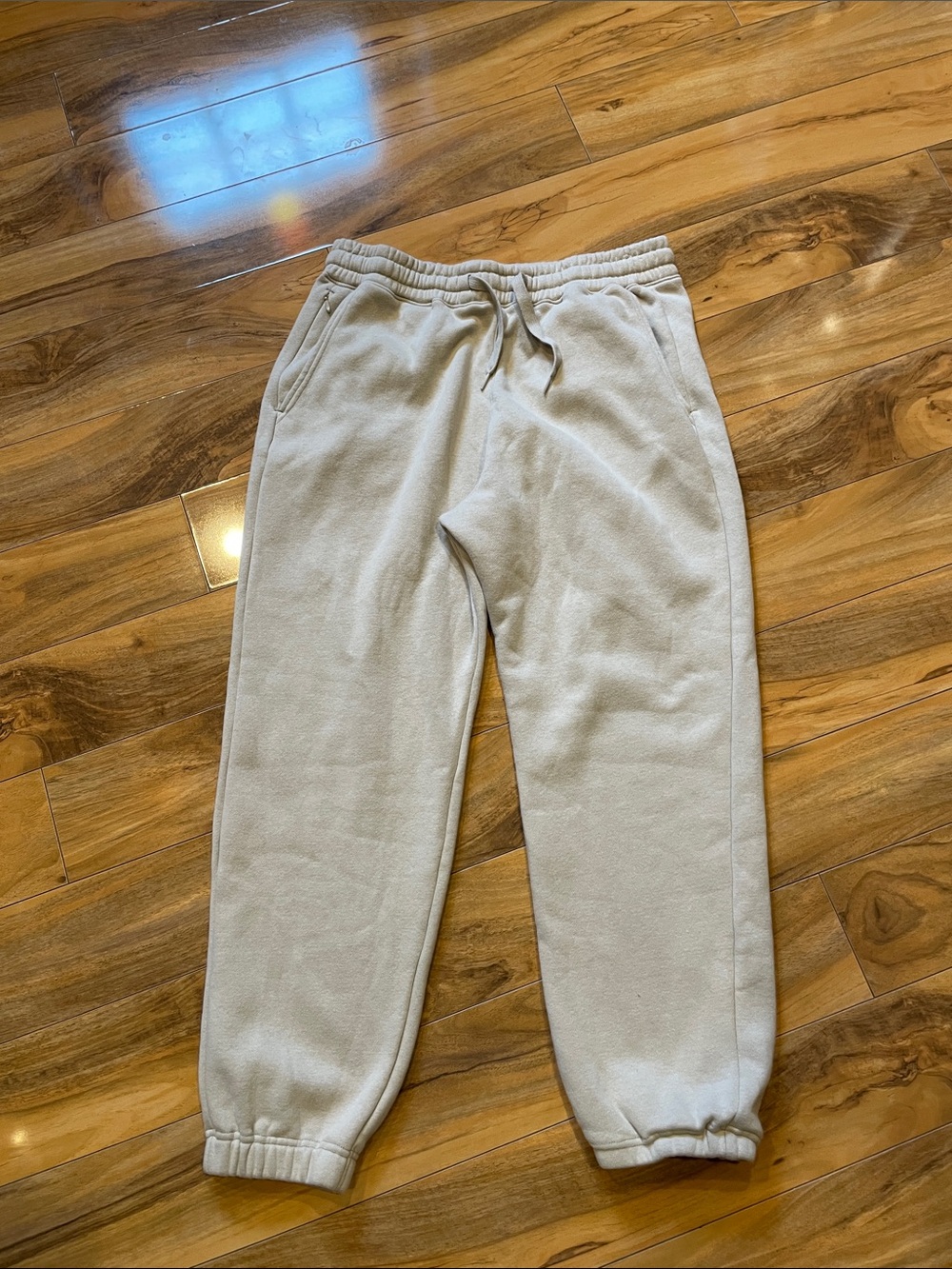 Mens large Hollister joggers tan
